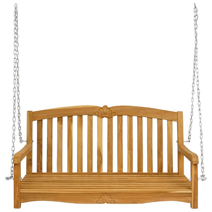 Schalen-Schaukelbank 114 x 60 x 60,5 cm Massivholz Teak Natur