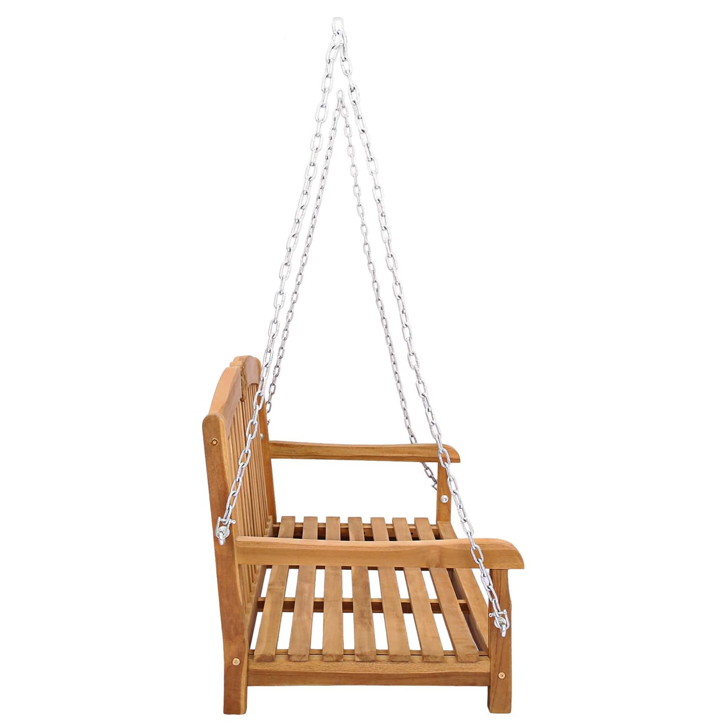 Schaukelbank 114 x 60 x 60,5 cm Massivholz Teak Natur