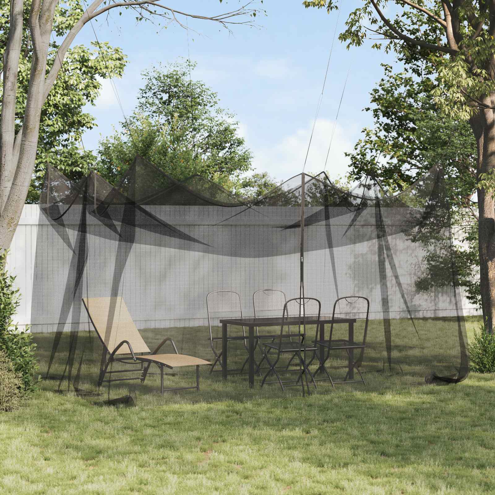 Garten Moskitoschutznetz 220 Mesh Schwarz 3 x 4,5 x 2,5 m