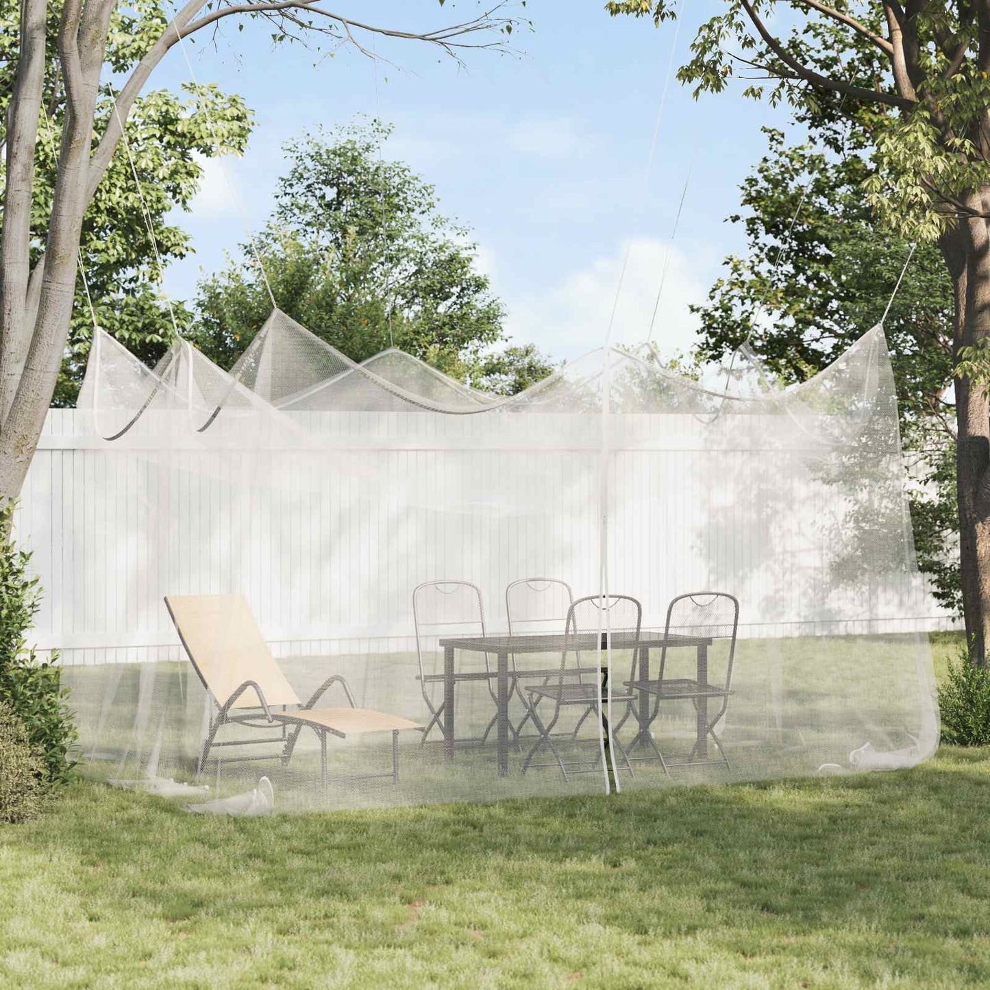 Garten Moskitoschutznetz 220 Mesh Weiß 3 x 4,5 x 2,5 m