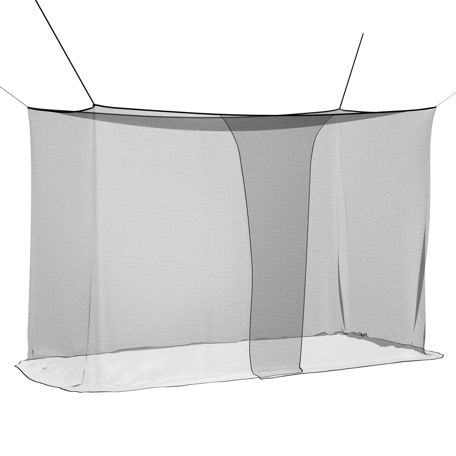 Moskito-Netz für das Bett 3 stk. 156 Mesh Schwarz Polyester