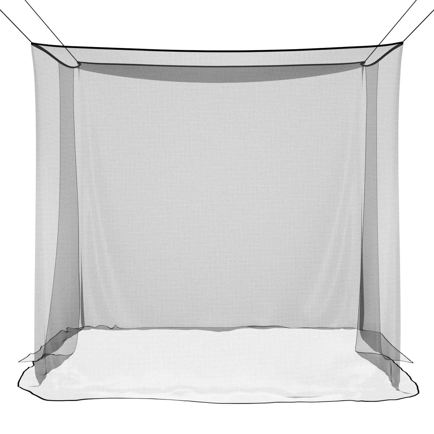 Moskito-Netz für das Bett 3 stk. 156 Mesh Schwarz Polyester