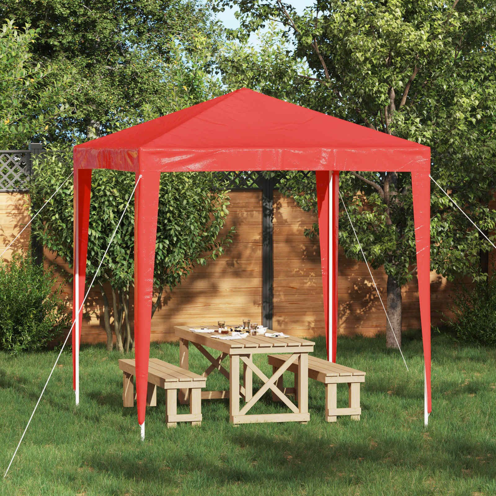 Party-Zelt 200 x 200 x 240 cm Rot PE and Steel