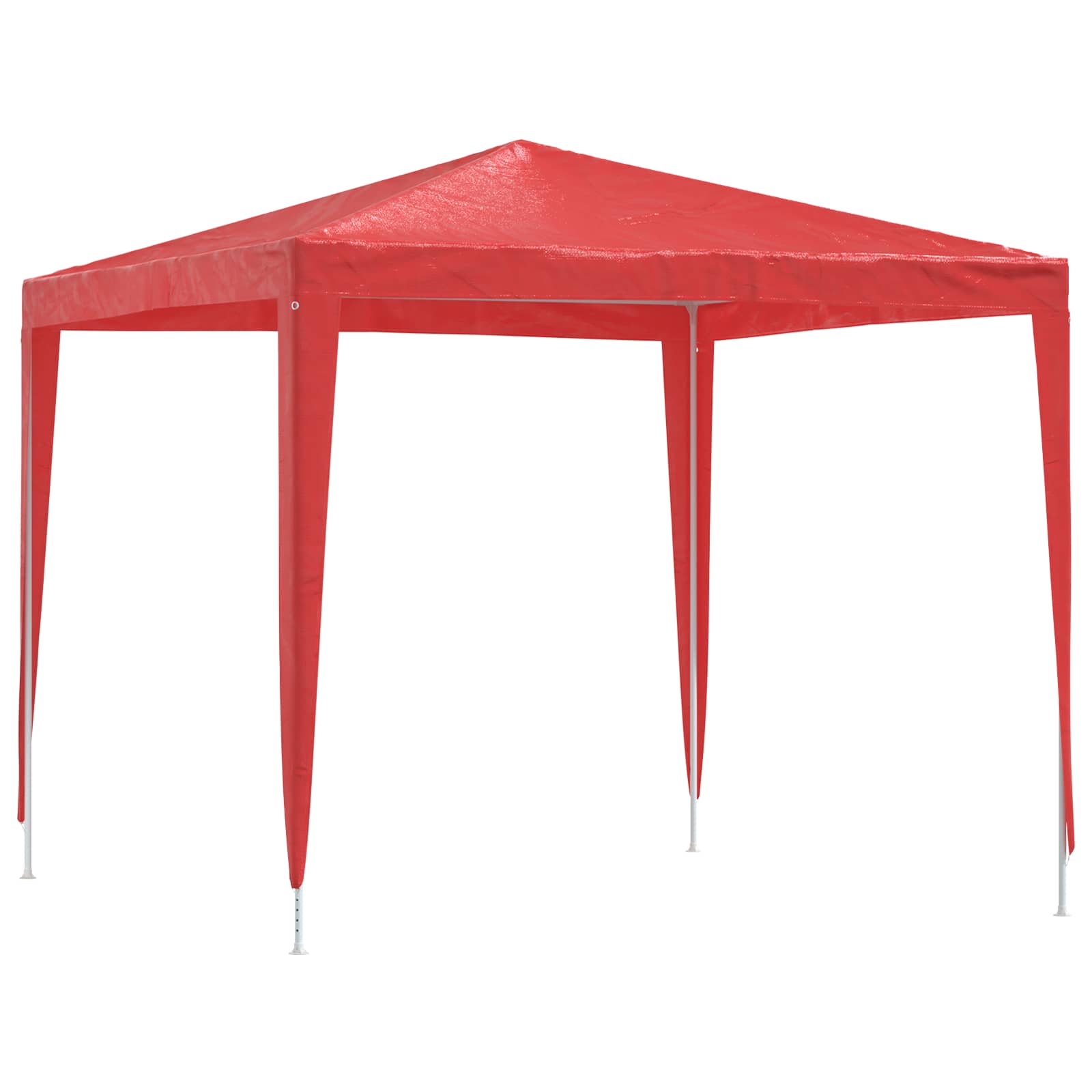 Party-Zelt 250 x 250 x 240 cm Rot PE and Steel