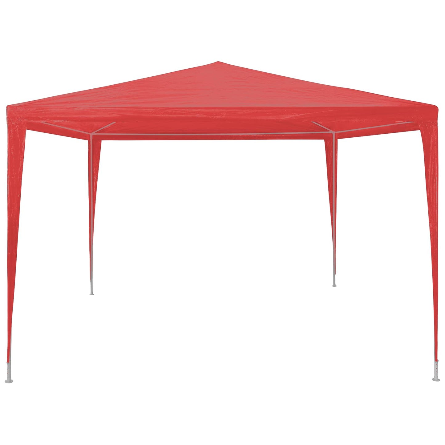 Party-Zelt Rot 300 x 300 x 255 cm PE und Stahl