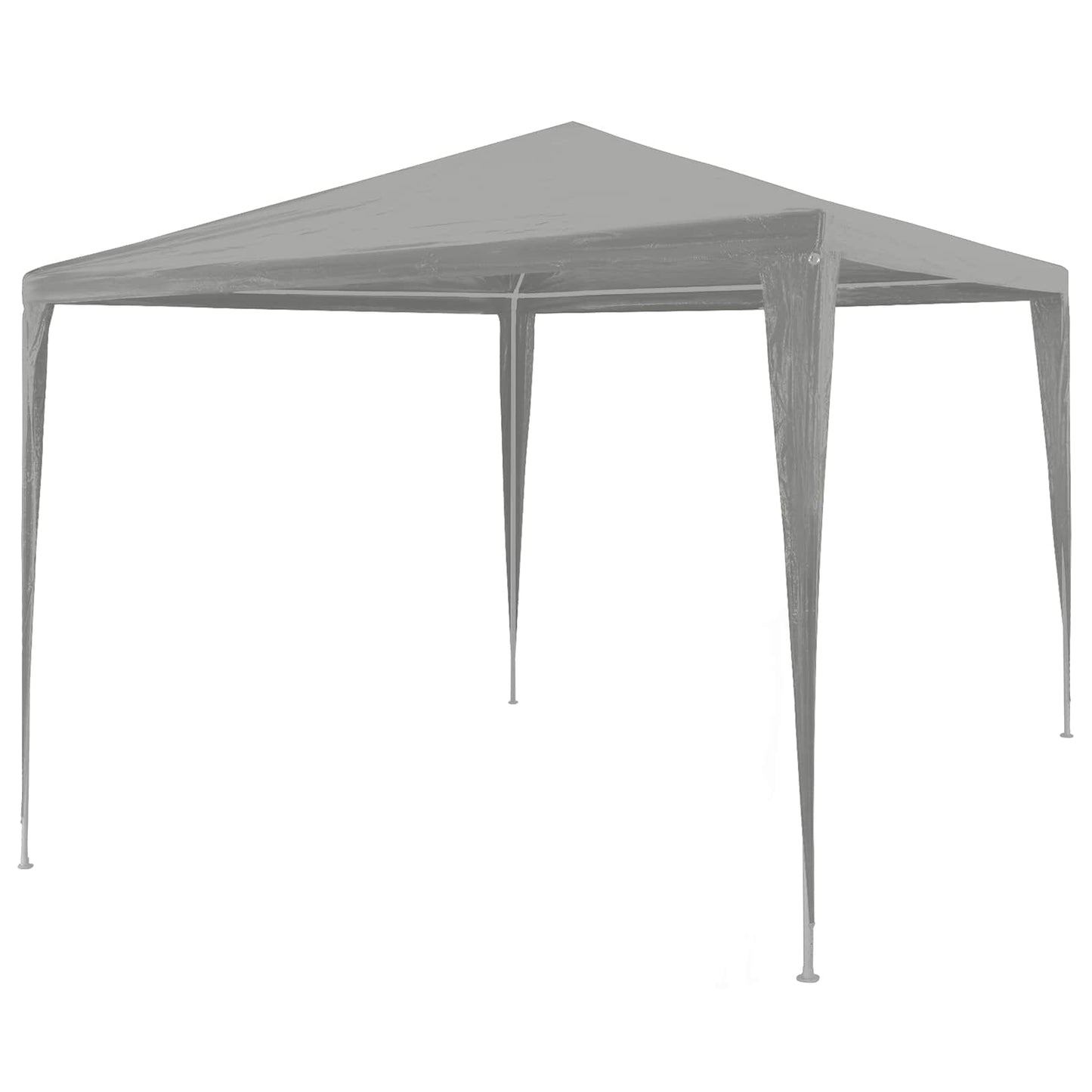 Party-Zelt Hellgrau 300 x 300 x 255 cm PE und Stahl