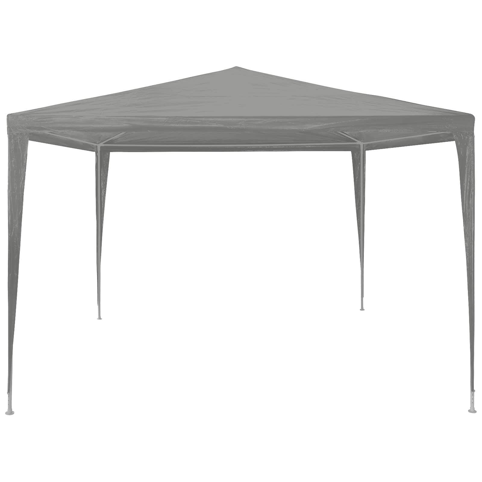 Party-Zelt Hellgrau 300 x 300 x 255 cm PE und Stahl