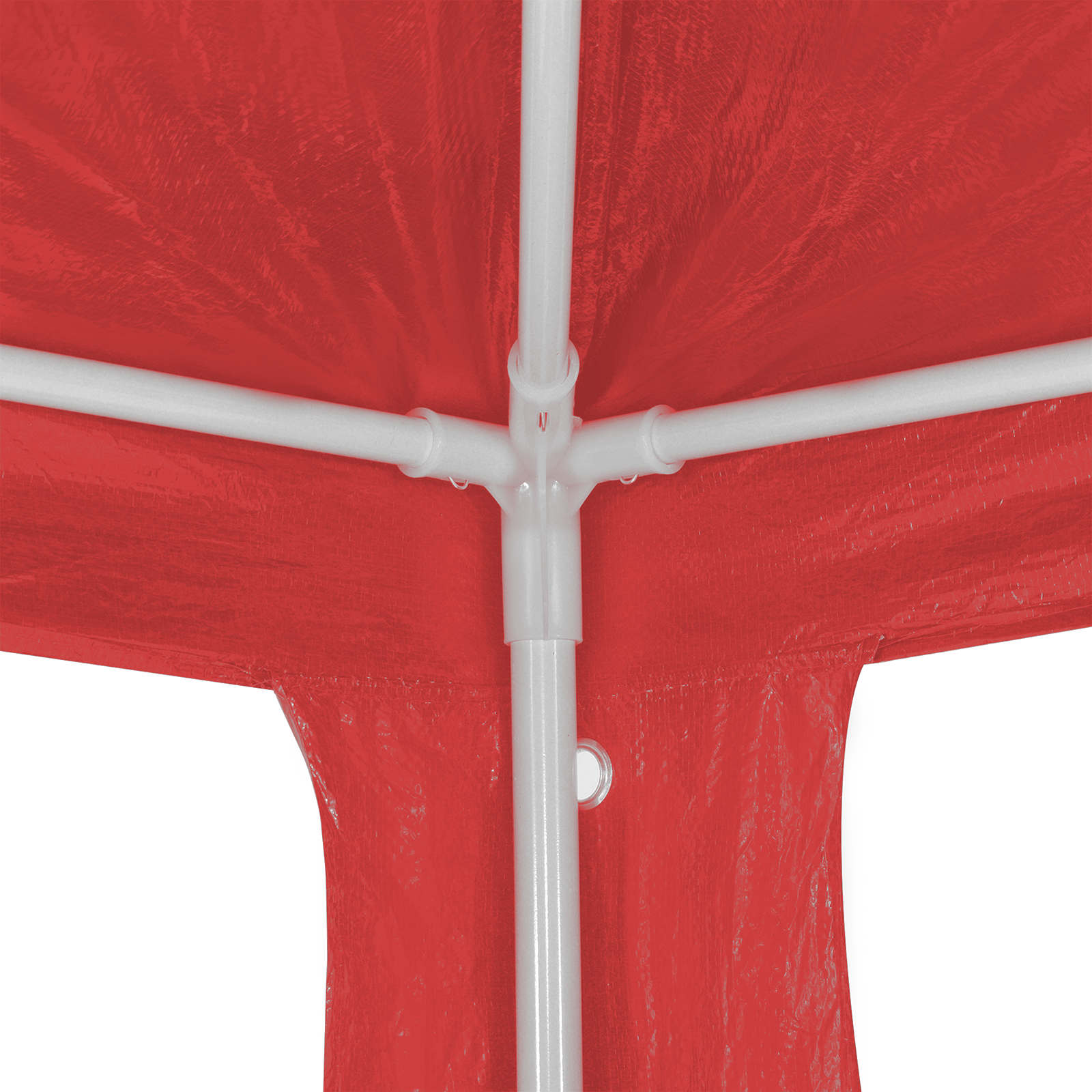 Party-Zelt Rot 1200 x 300 x 255 cm PE und Stahl