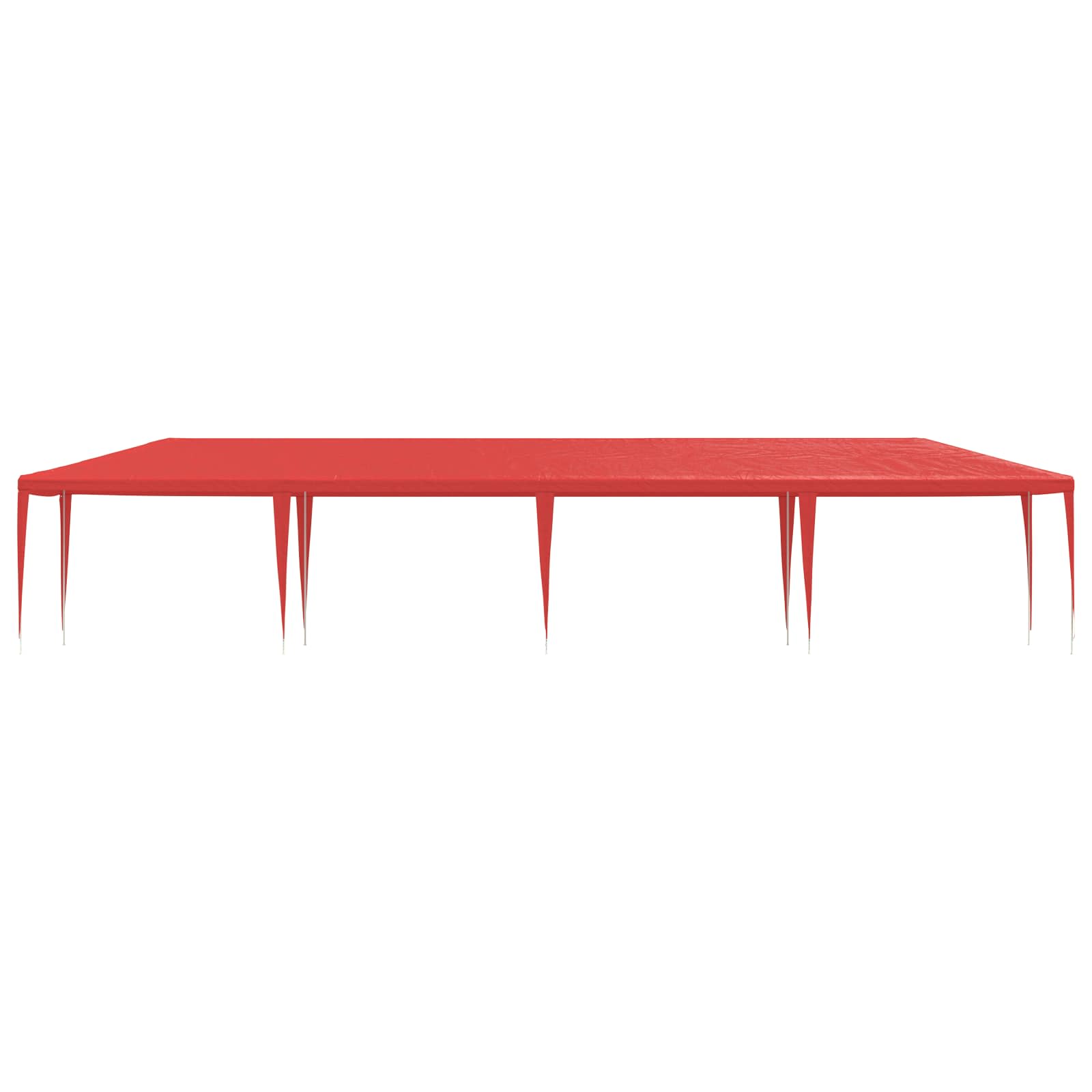 Party-Zelt Rot 1200 x 300 x 255 cm PE und Stahl