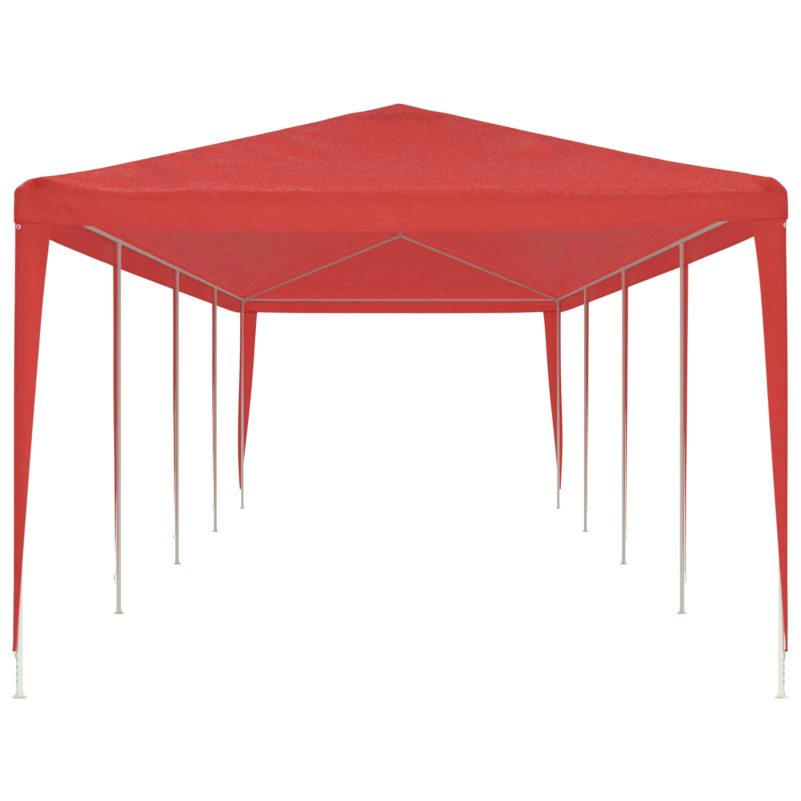Party-Zelt Rot 1200 x 300 x 255 cm PE und Stahl
