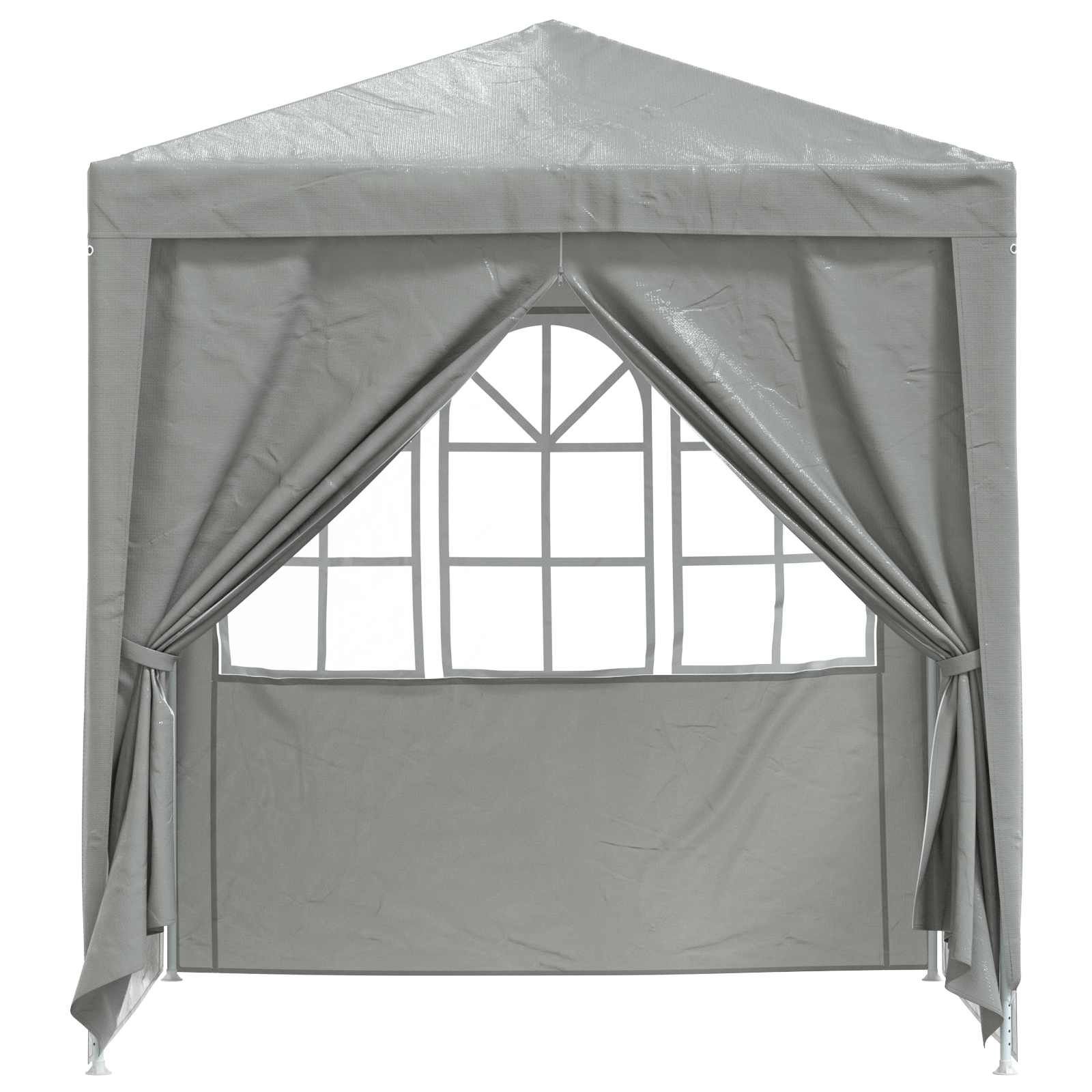 Party-Zelt 200 x 200 x 240 cm Hellgrau PE and Steel