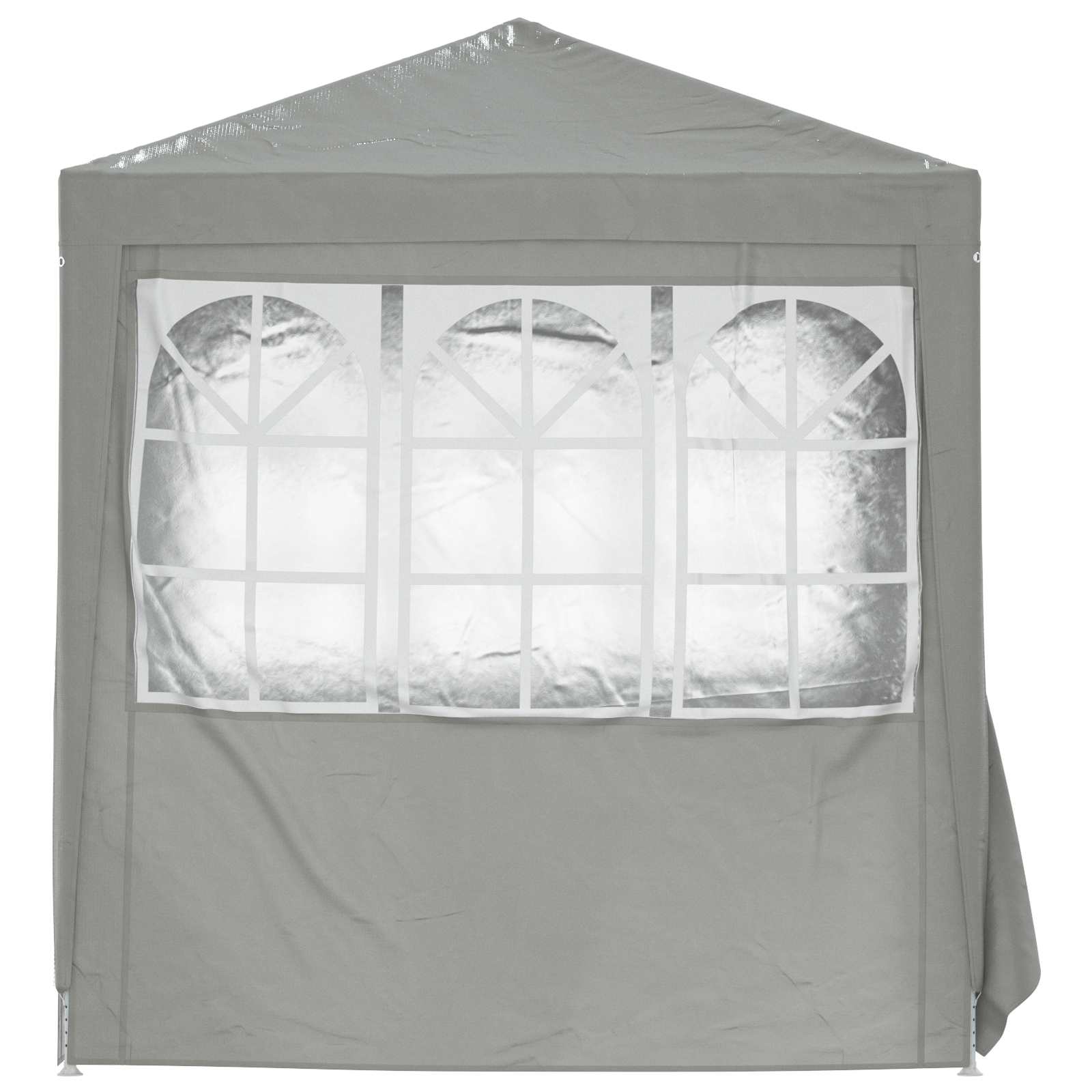 Party-Zelt 200 x 200 x 240 cm Hellgrau PE and Steel