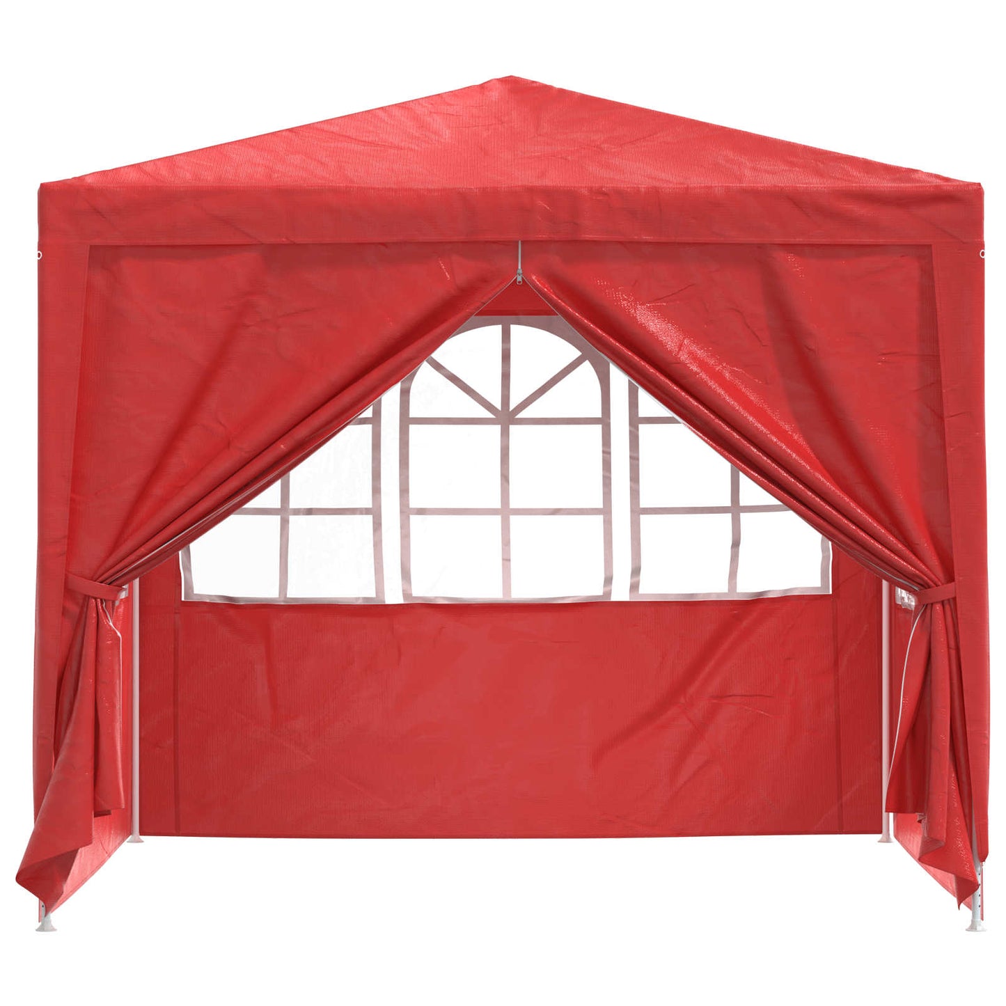 Party-Zelt 250 x 250 x 240 cm Rot PE and Steel