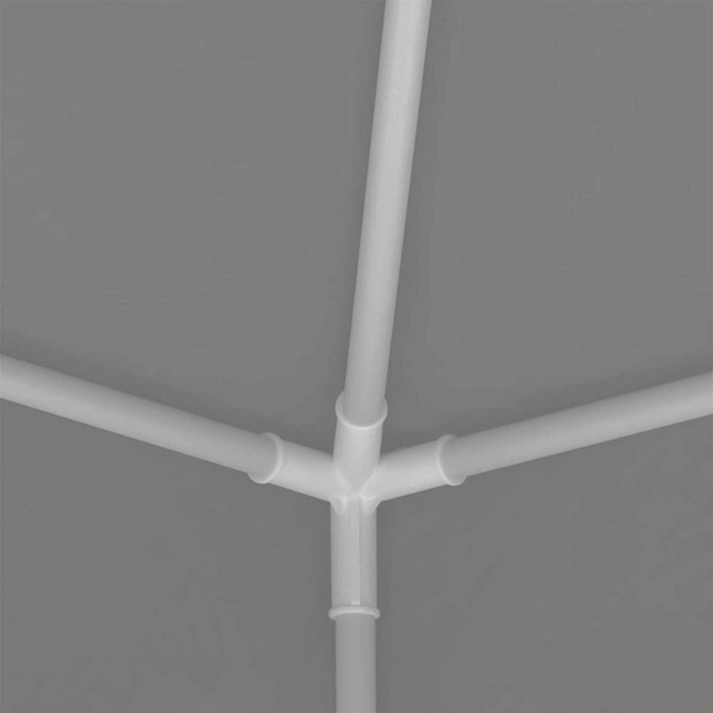 Party-Zelt 250 x 250 x 240 cm Hellgrau PE and Steel