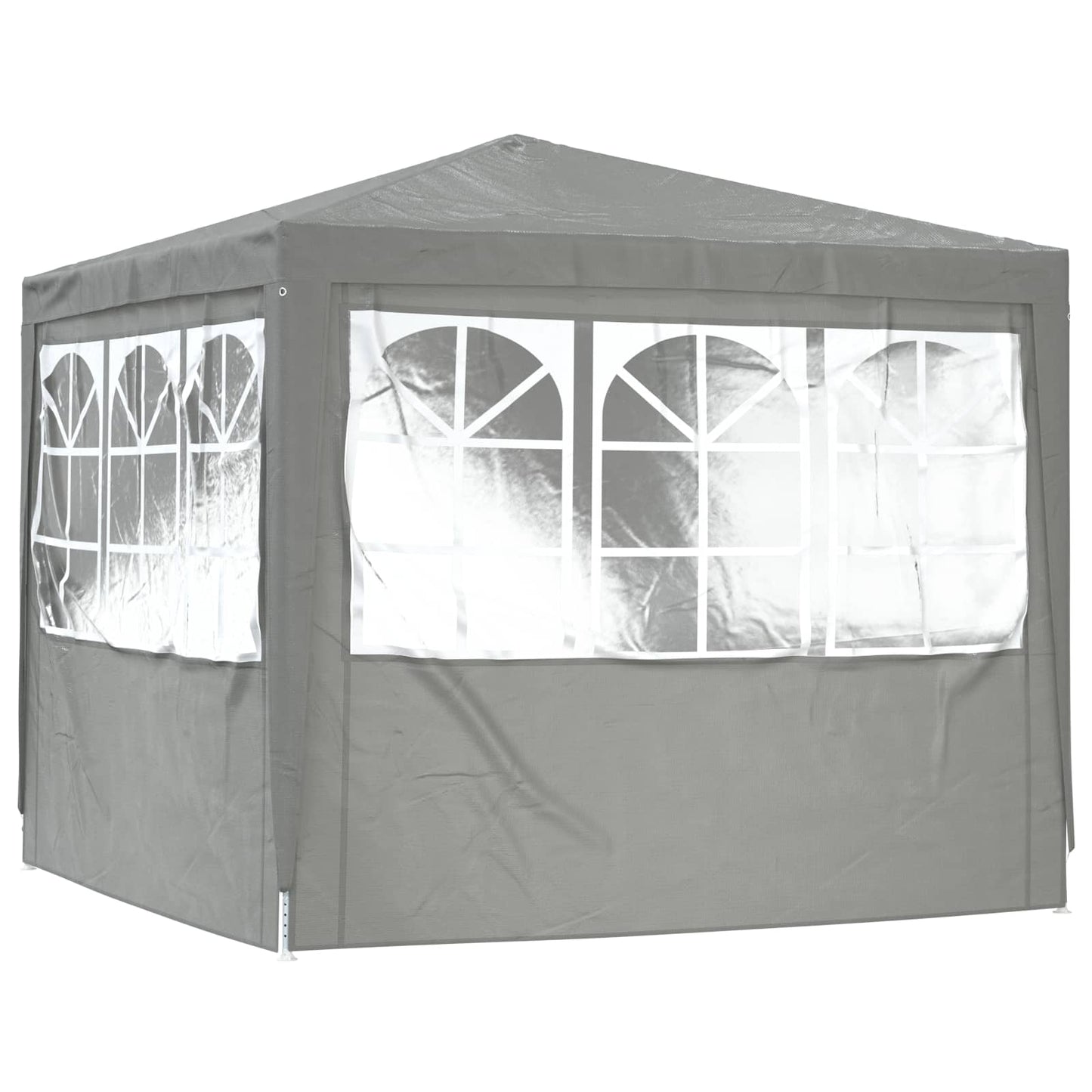 Party-Zelt 250 x 250 x 240 cm Hellgrau PE and Steel