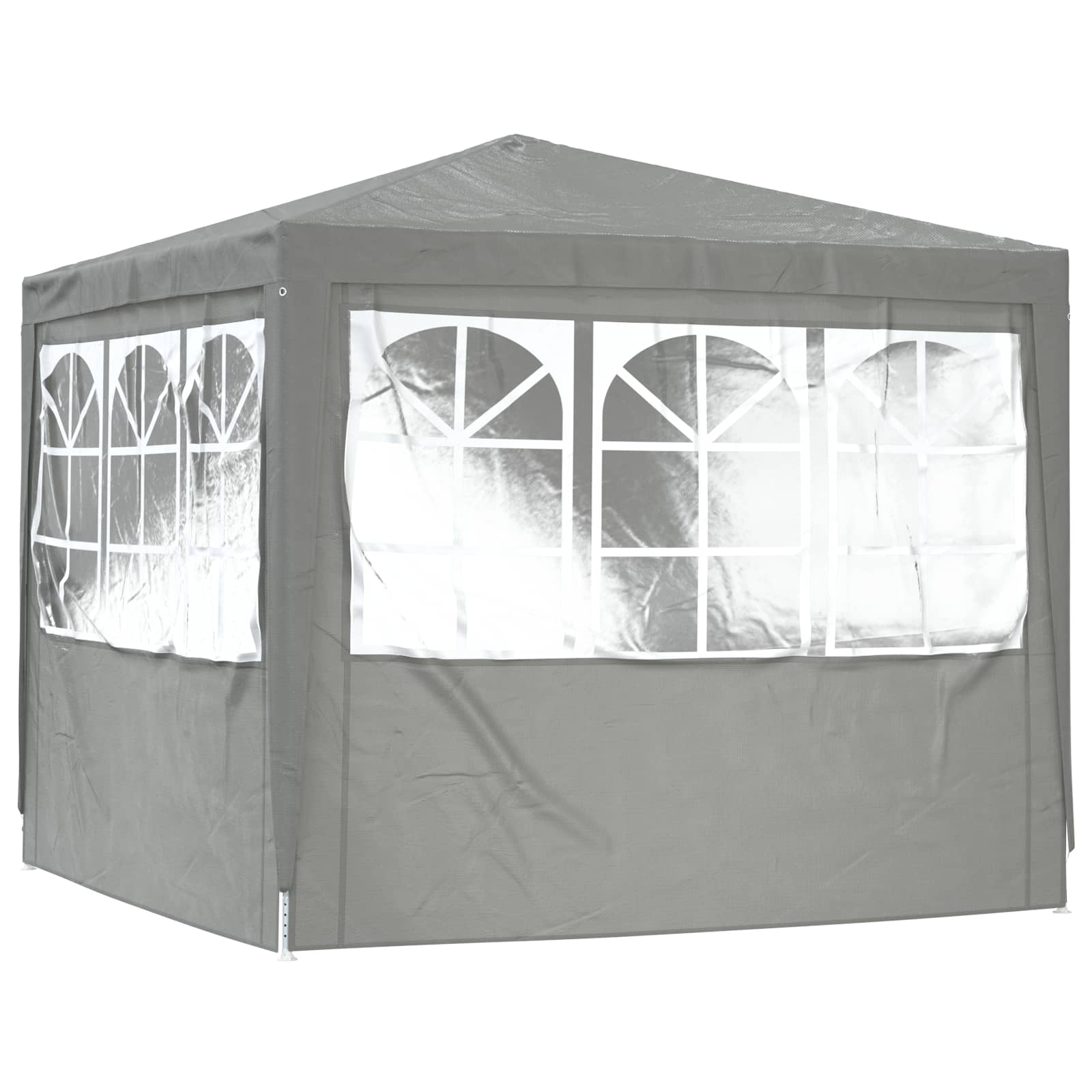 Party-Zelt 250 x 250 x 240 cm Hellgrau PE and Steel