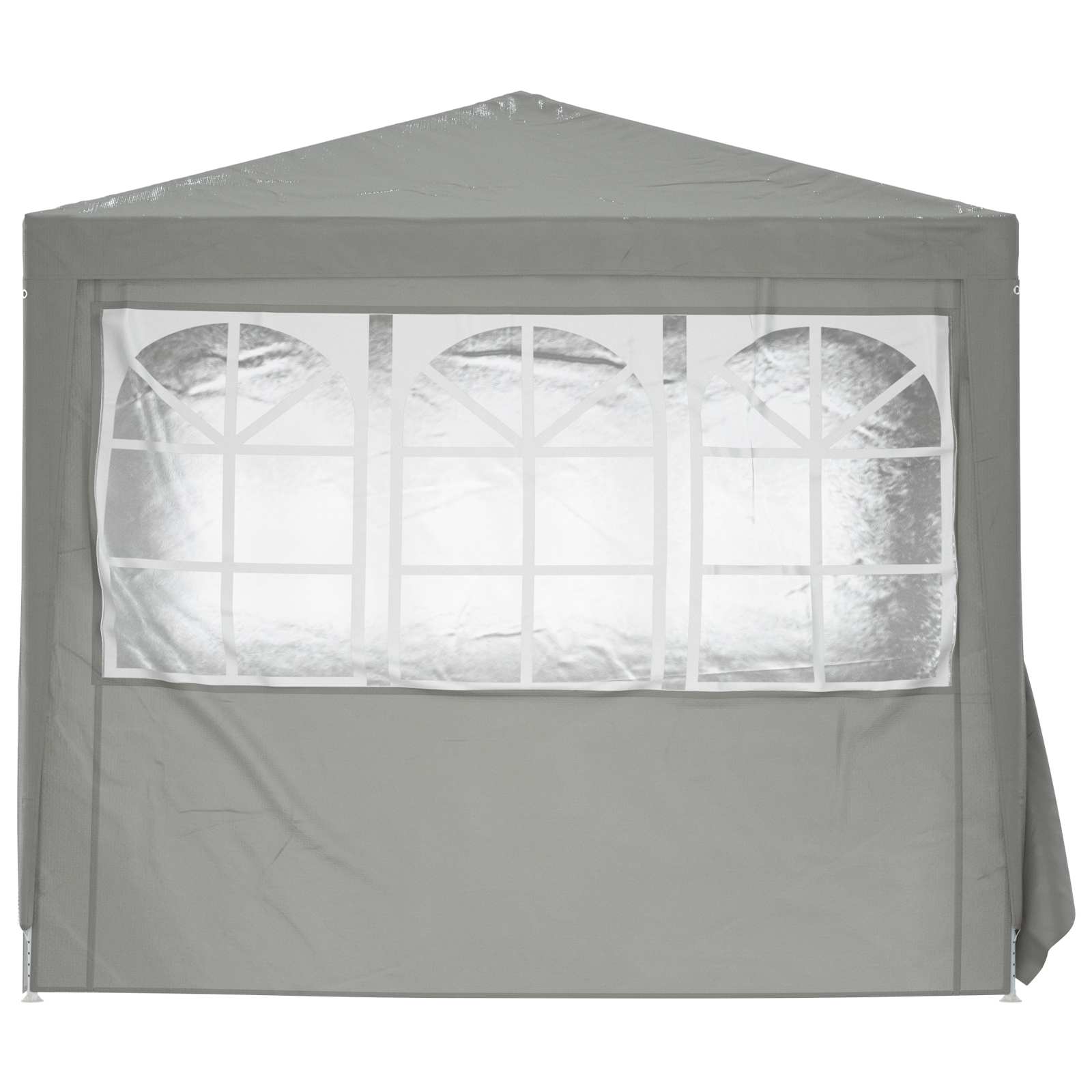 Party-Zelt 250 x 250 x 240 cm Hellgrau PE and Steel