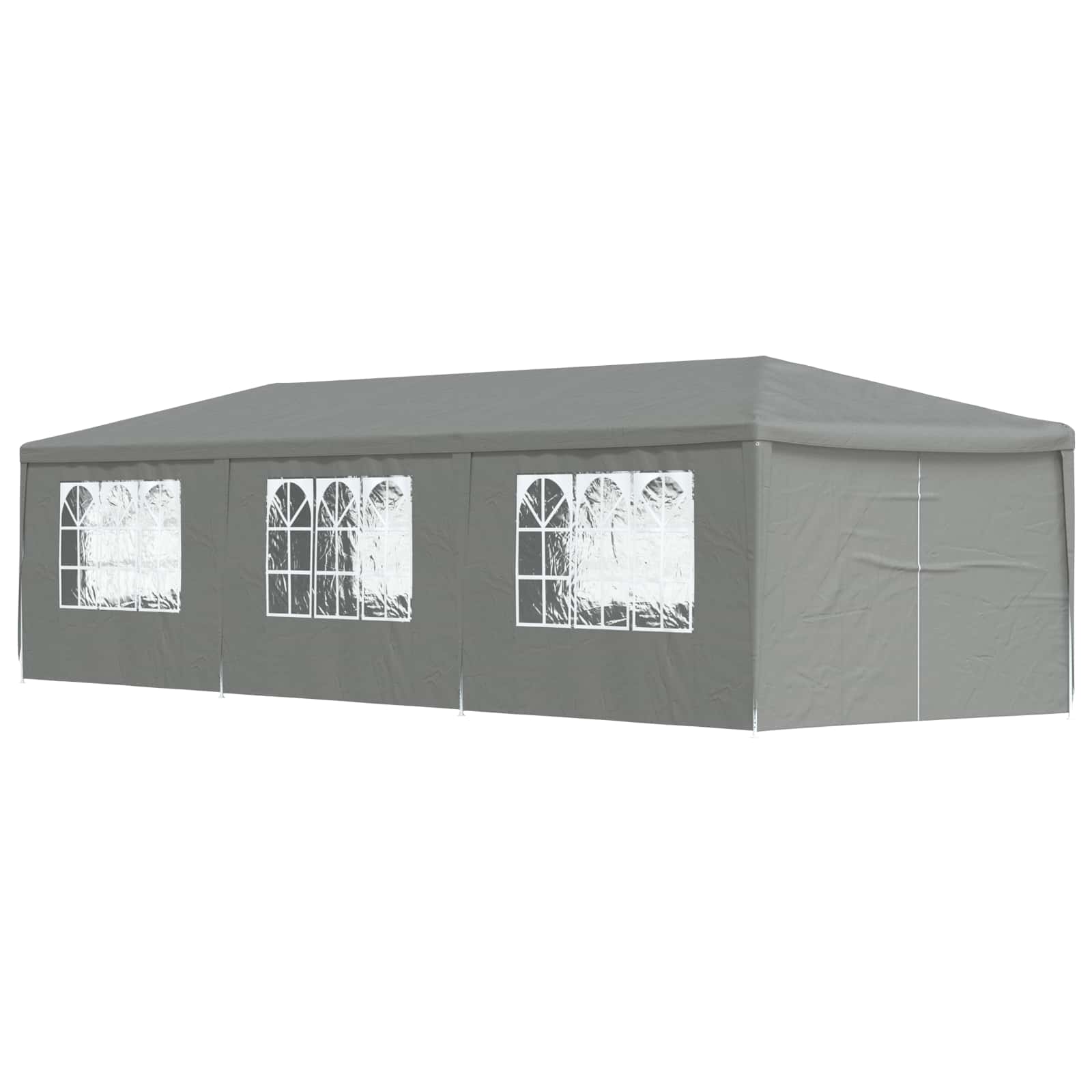 Party-Zelt 900 x 300 x 255 cm Hellgrau PE and Steel