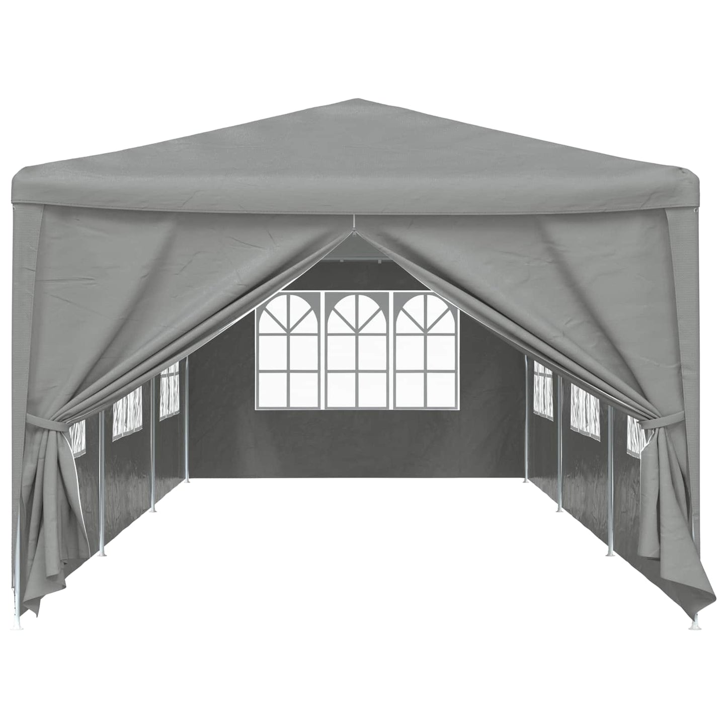 Party-Zelt 900 x 300 x 255 cm Hellgrau PE and Steel