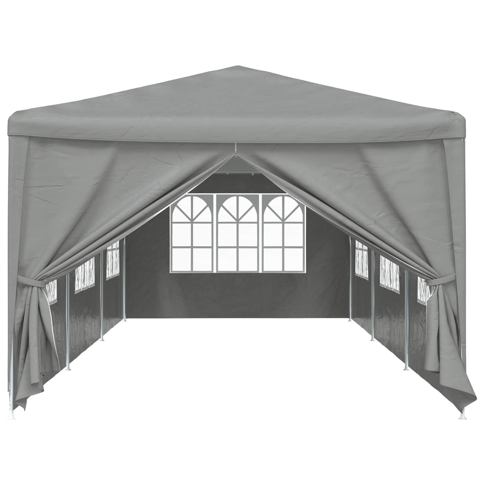 Party-Zelt 900 x 300 x 255 cm Hellgrau PE and Steel