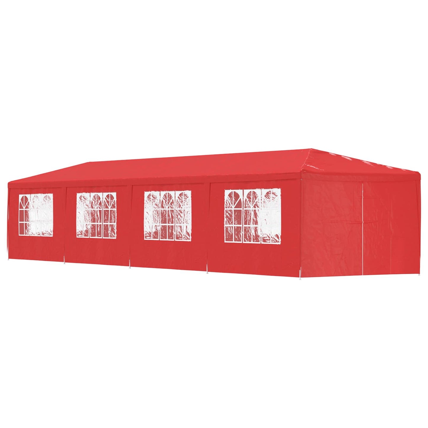 Party-Zelt 1200 x 300 x 255 cm Rot PE and Steel