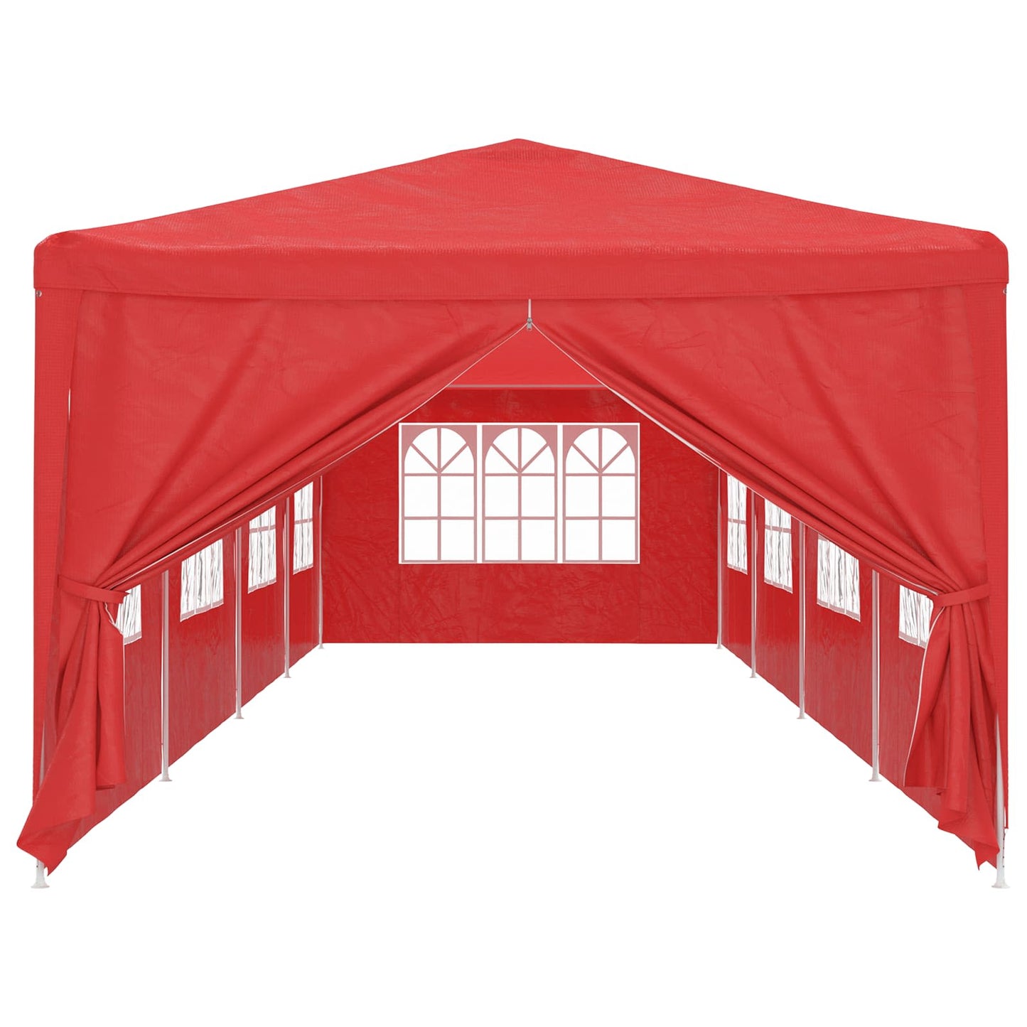 Party-Zelt 1200 x 300 x 255 cm Rot PE and Steel