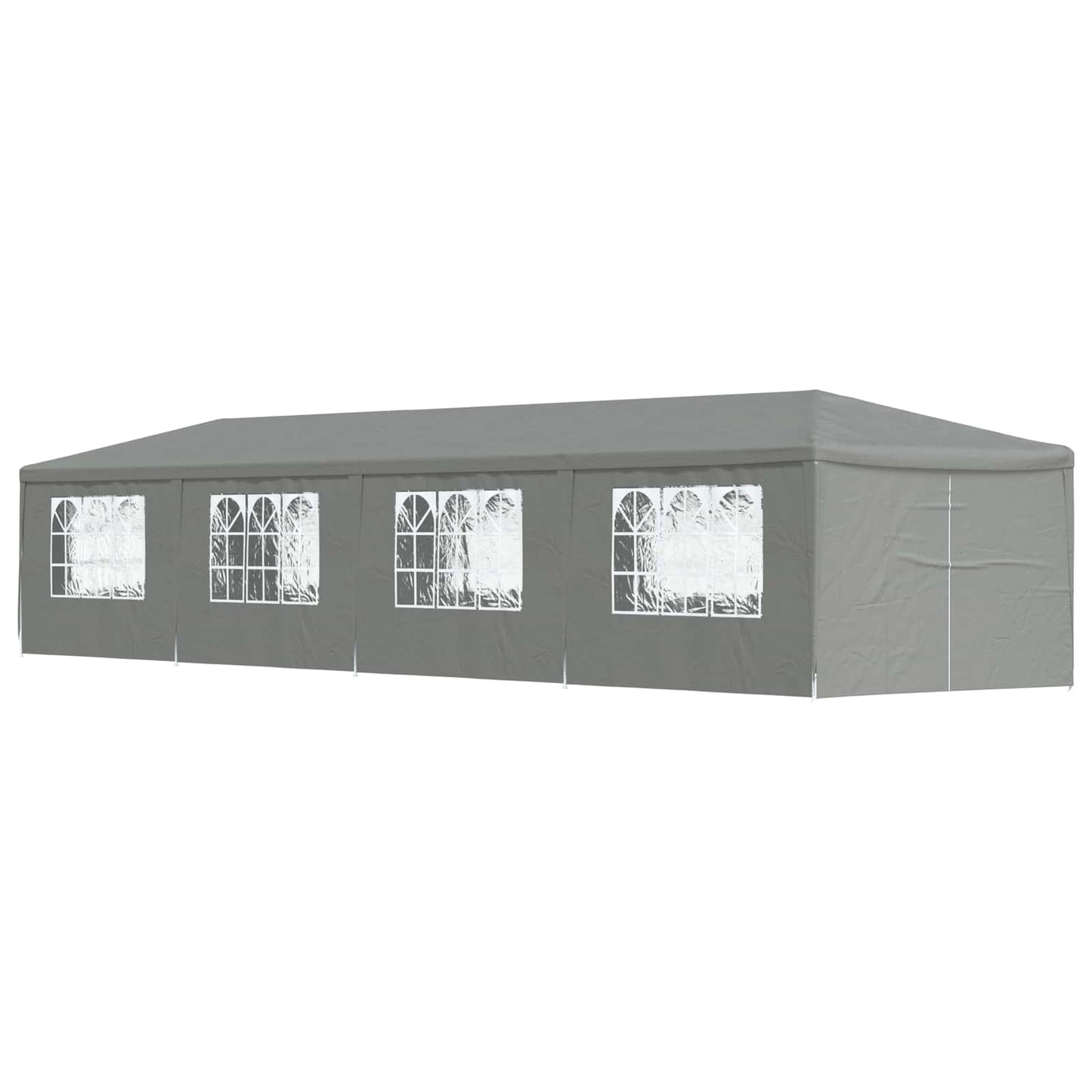 Party-Zelt 1200 x 300 x 255 cm Hellgrau PE and Steel
