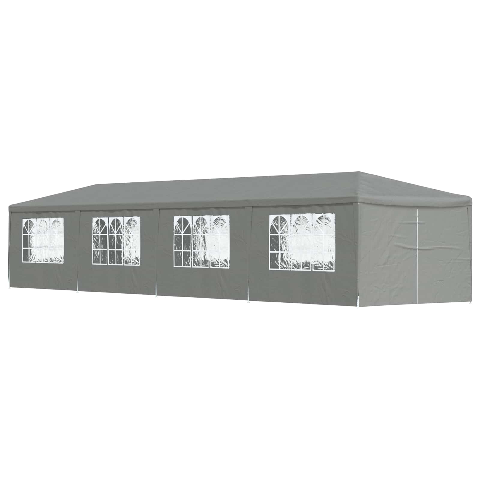 Party-Zelt 1200 x 300 x 255 cm Hellgrau PE and Steel