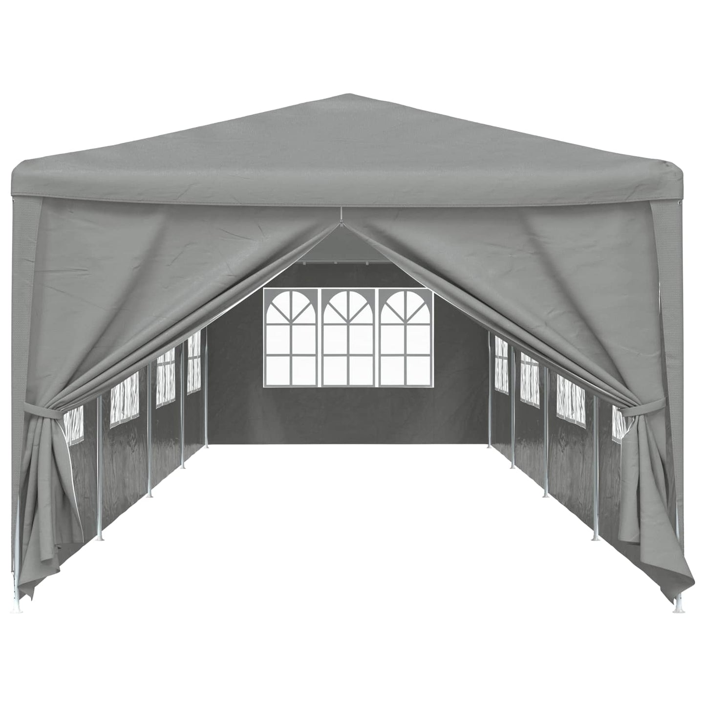 Party-Zelt 1200 x 300 x 255 cm Hellgrau PE and Steel