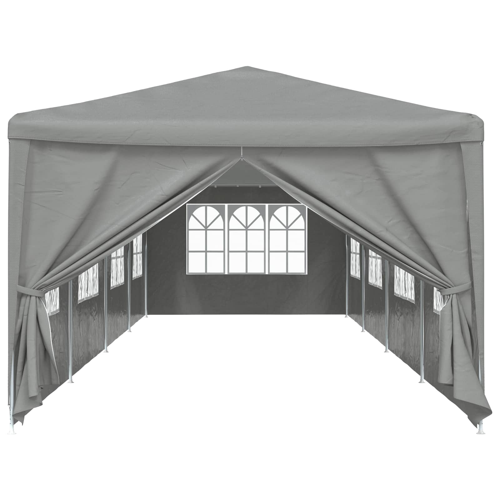 Party-Zelt 1200 x 300 x 255 cm Hellgrau PE and Steel
