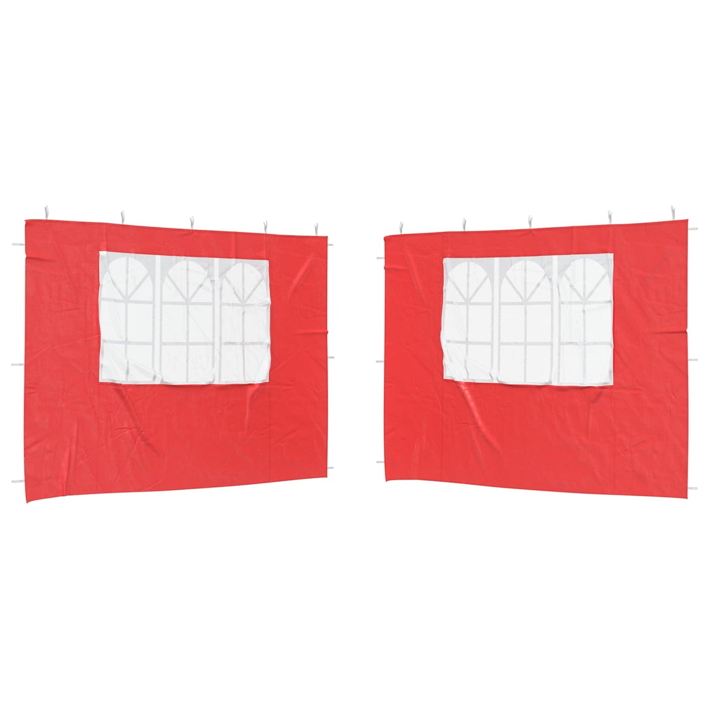 Partyzelt-Seitenteil 2 Stk. 300 x 195 cm Rot PE und Stahl