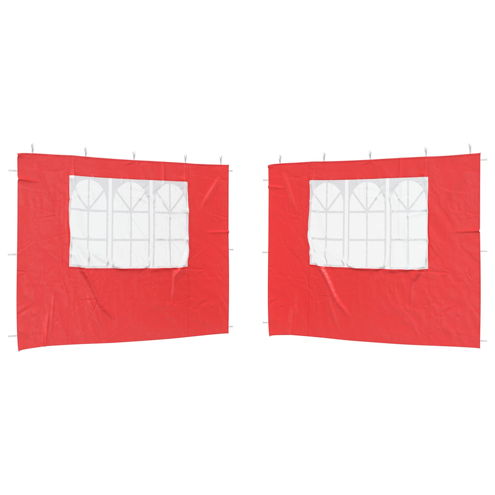Partyzelt-Seitenteil 2 Stk. 300 x 195 cm Rot PE und Stahl