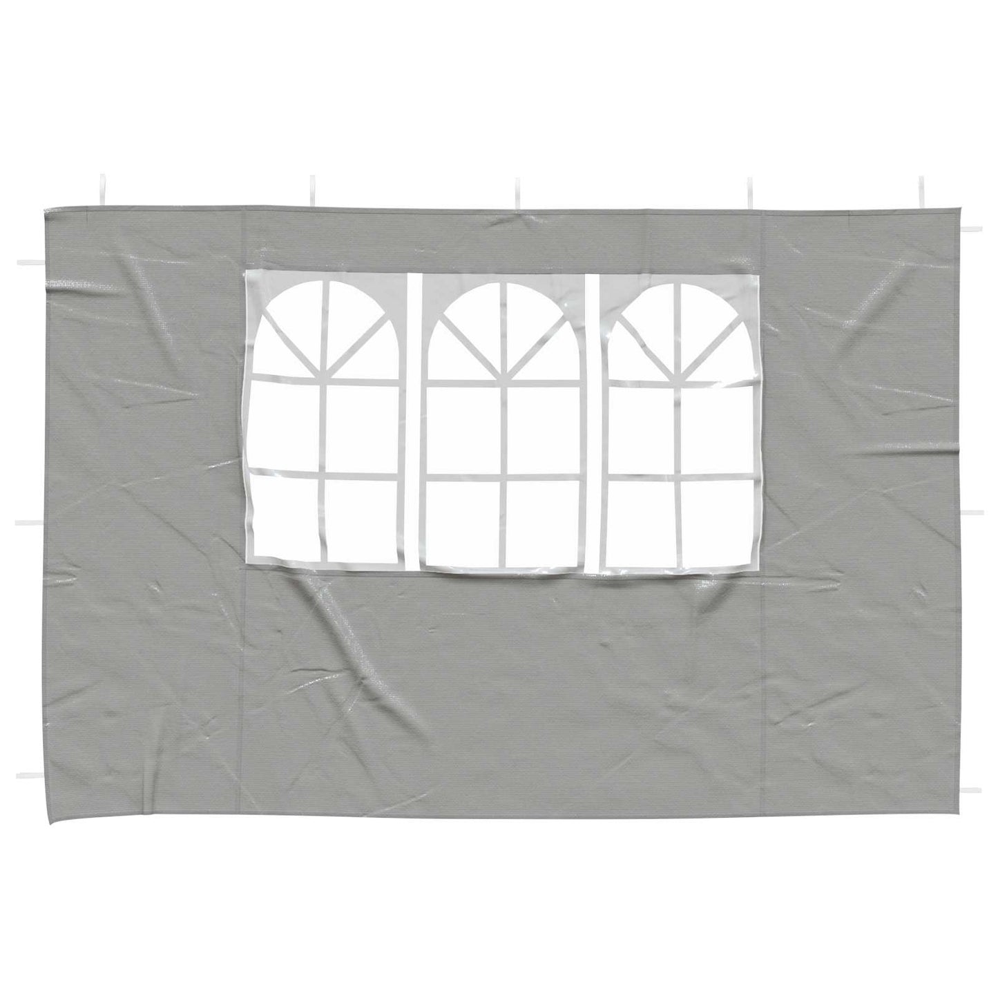 Partyzelt-Seitenteil 2 Stk. 300 x 195 cm Hellgrau PE und Stahl