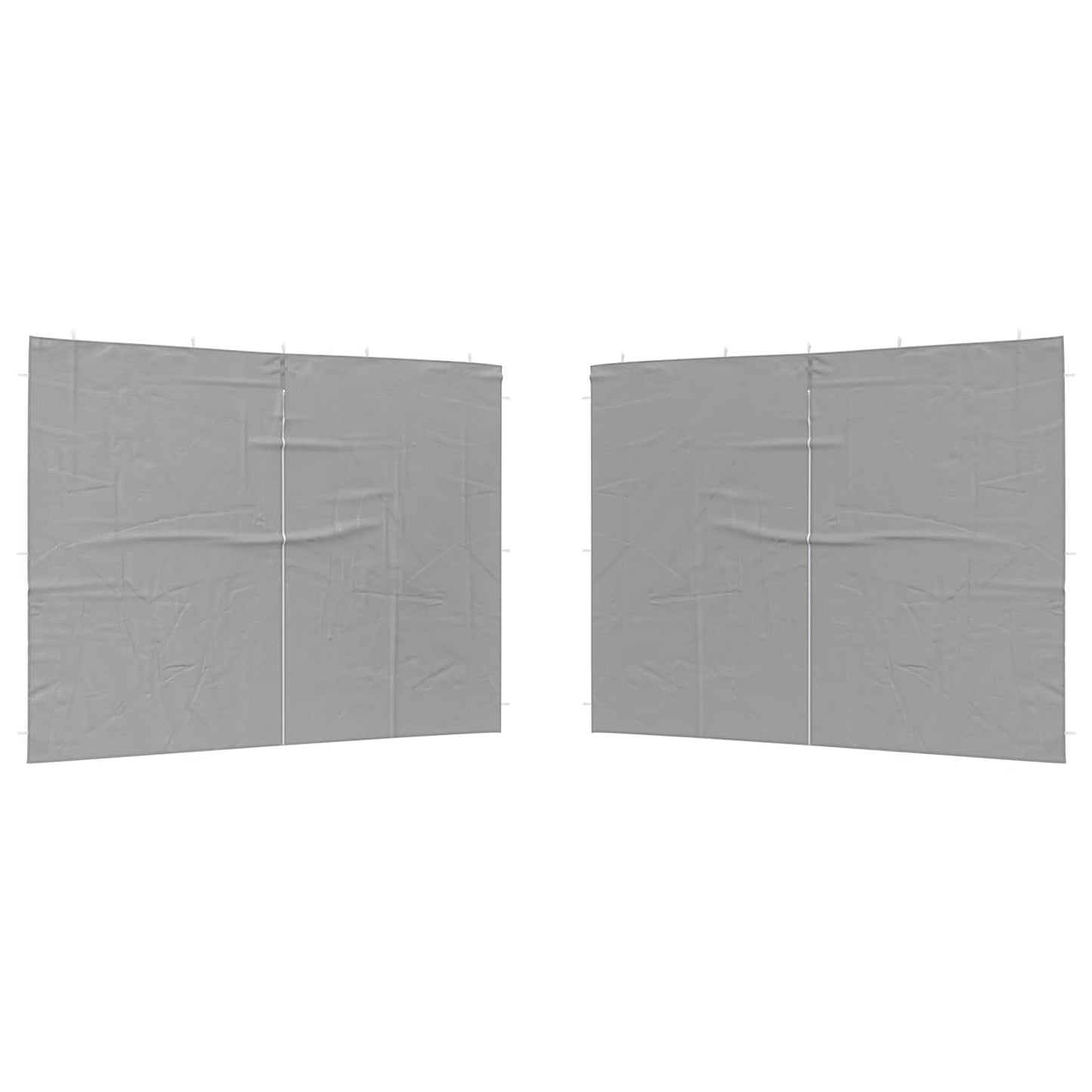 Partyzelt-Seitenteil 2 Stk. 300 x 195 cm Hellgrau PE und Stahl