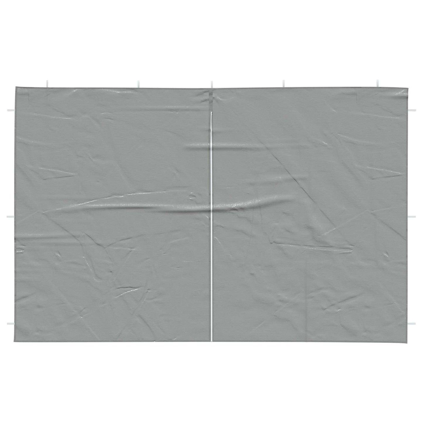 Partyzelt-Seitenteil 2 Stk. 300 x 195 cm Hellgrau PE und Stahl