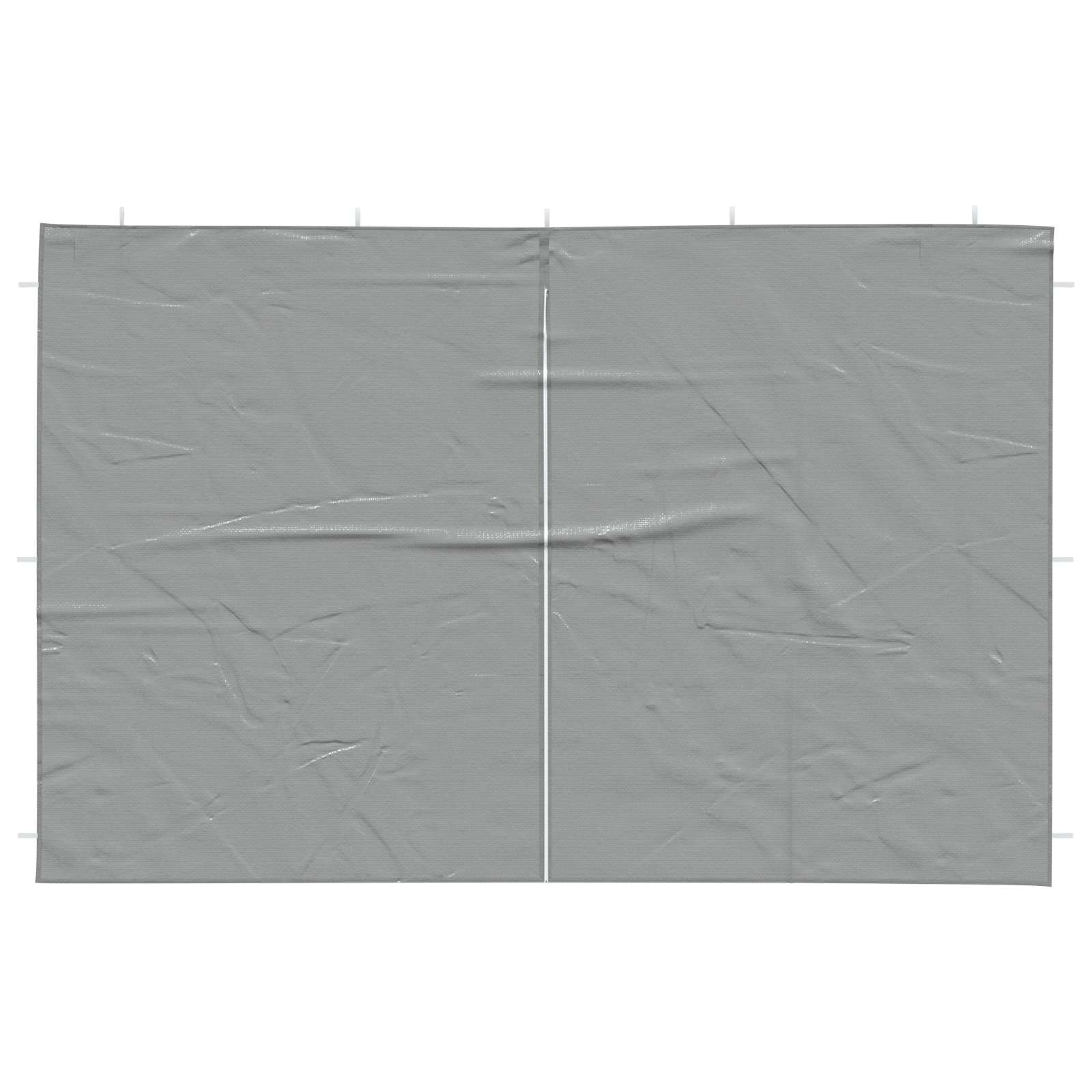 Partyzelt-Seitenteil 2 Stk. 300 x 195 cm Hellgrau PE und Stahl