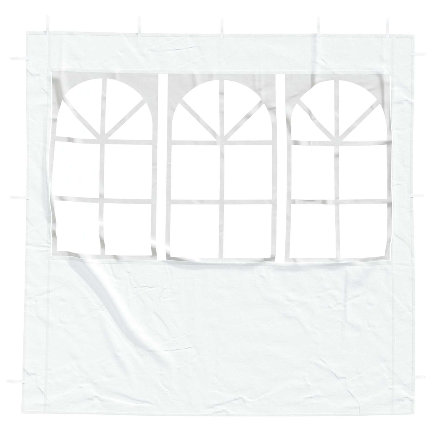 Partyzelt-Seitenteil 2 Stk. 200 x 195 cm Weiß PE und Stahl