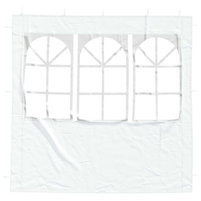 Partyzelt-Seitenteil 2 Stk. 200 x 195 cm Weiß PE und Stahl