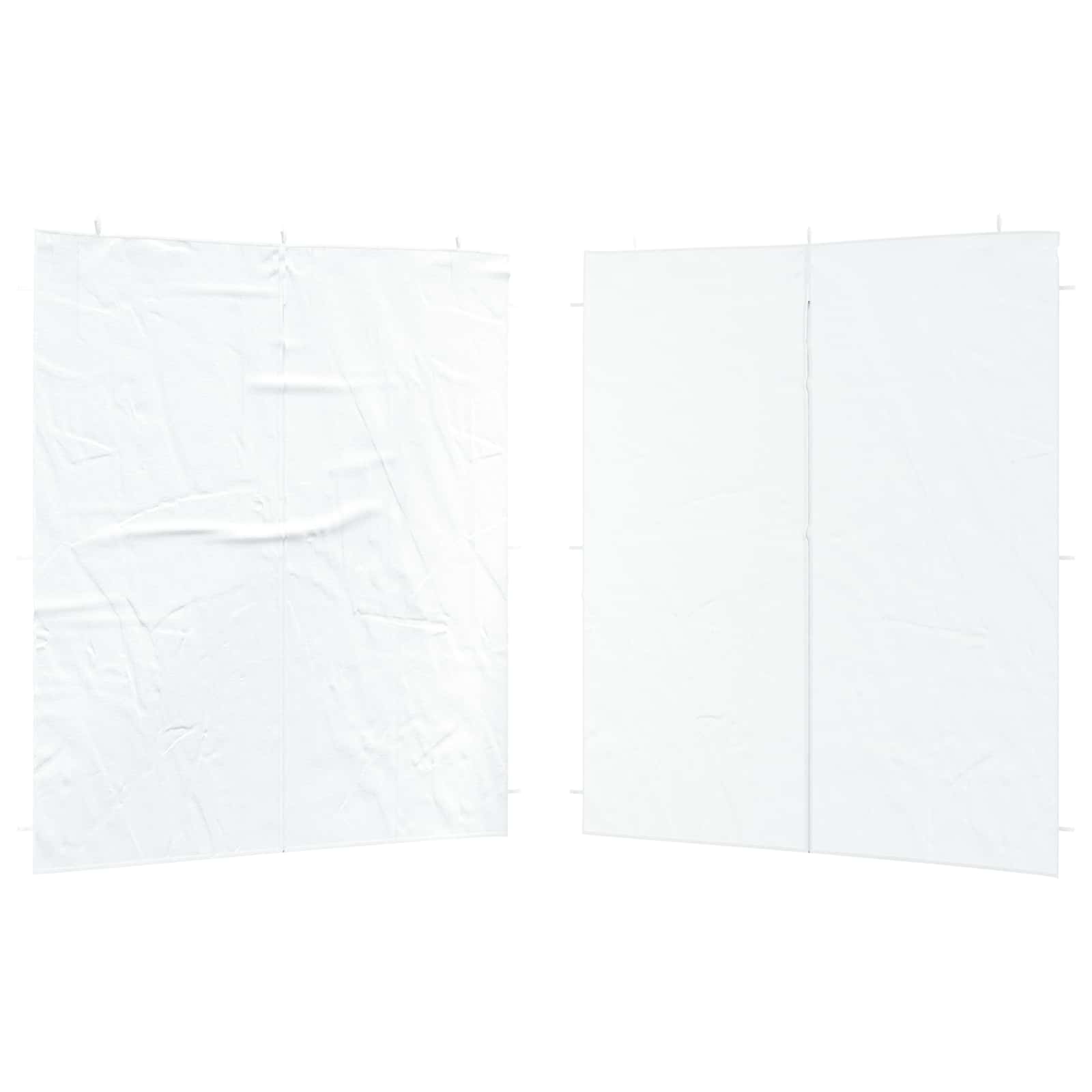 Partyzelt-Seitenteil 2 Stk. 200 x 195 cm Weiß PE und Stahl