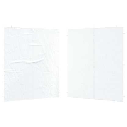 Partyzelt-Seitenteil 2 Stk. 200 x 195 cm Weiß PE und Stahl