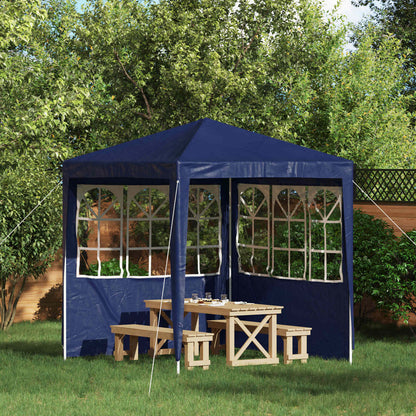 Partyzelt-Seitenteil 2 Stk. 200 x 195 cm Blau PE und Stahl