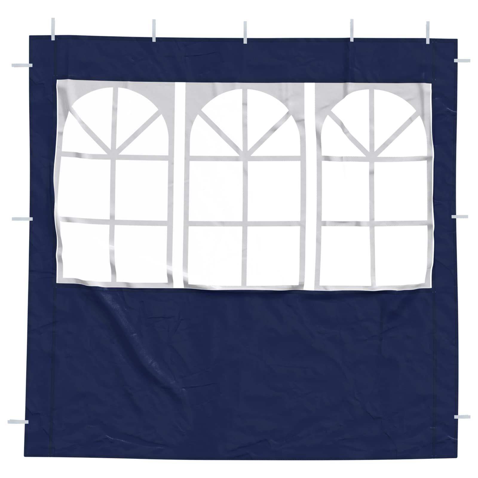 Partyzelt-Seitenteil 2 Stk. 200 x 195 cm Blau PE und Stahl