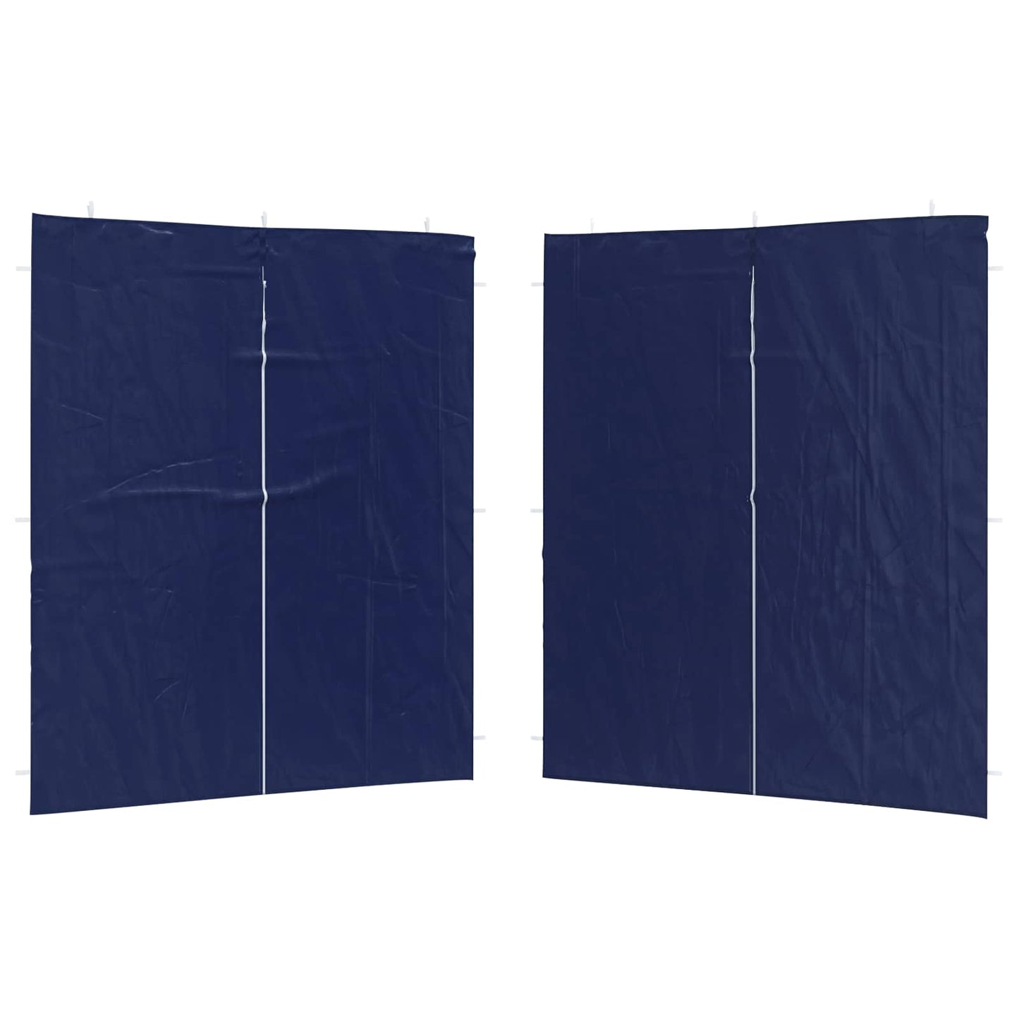 Partyzelt-Seitenteil 2 Stk. 200 x 195 cm Blau PE und Stahl