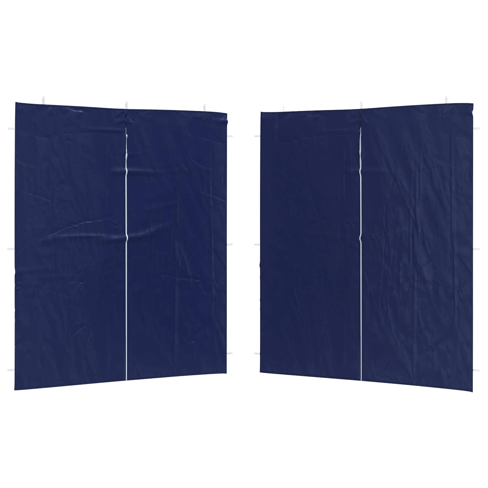 Partyzelt-Seitenteil 2 Stk. 200 x 195 cm Blau PE und Stahl