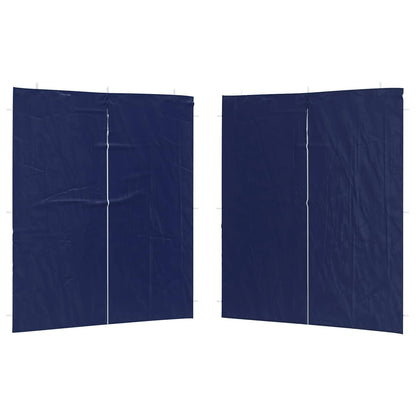 Partyzelt-Seitenteil 2 Stk. 200 x 195 cm Blau PE und Stahl