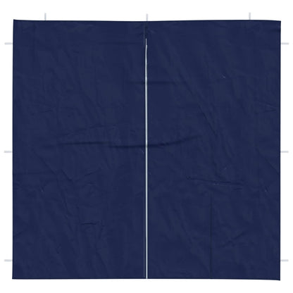 Partyzelt-Seitenteil 2 Stk. 200 x 195 cm Blau PE und Stahl