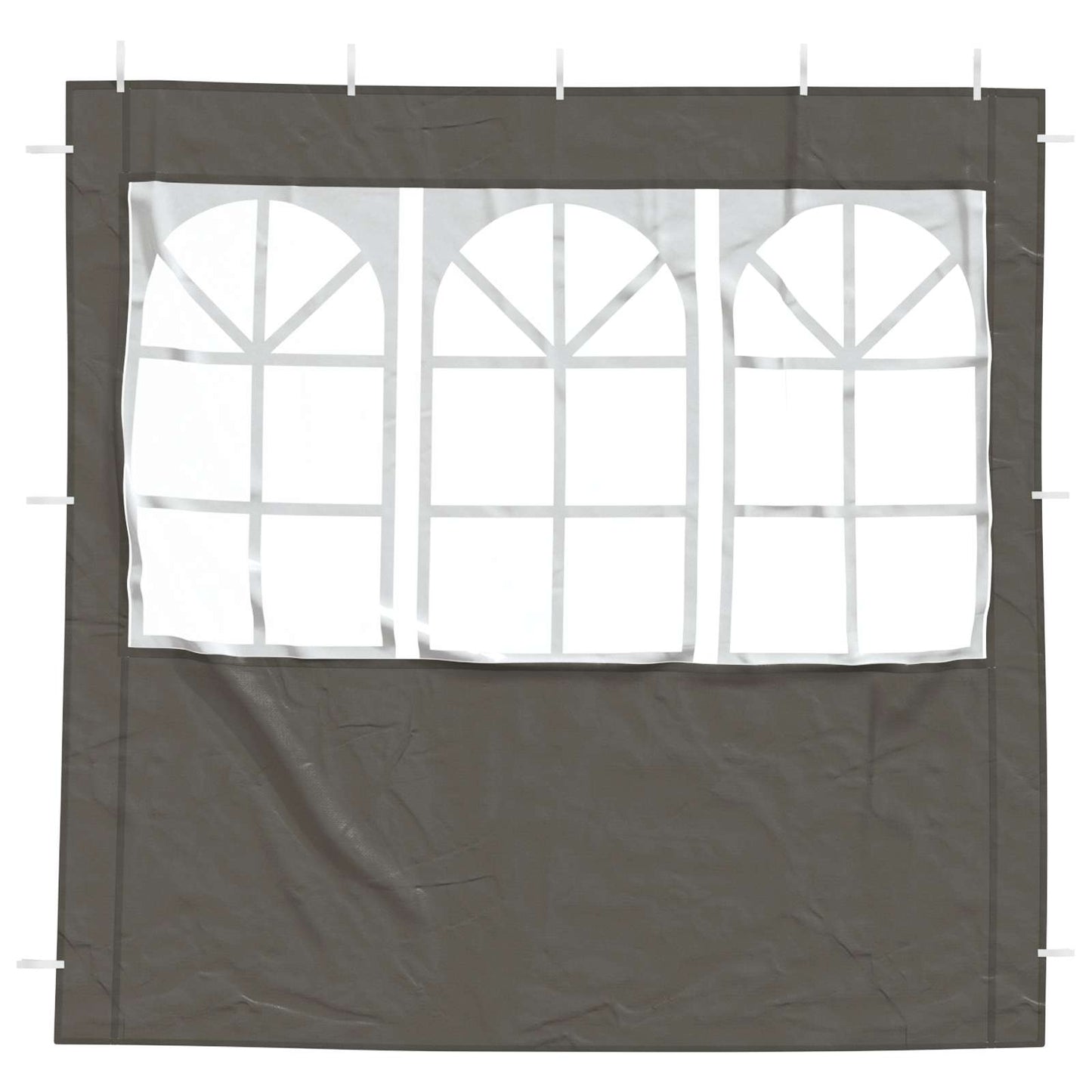 Partyzelt-Seitenteil 2 Stk. 200 x 195 cm Anthrazit PE und Stahl