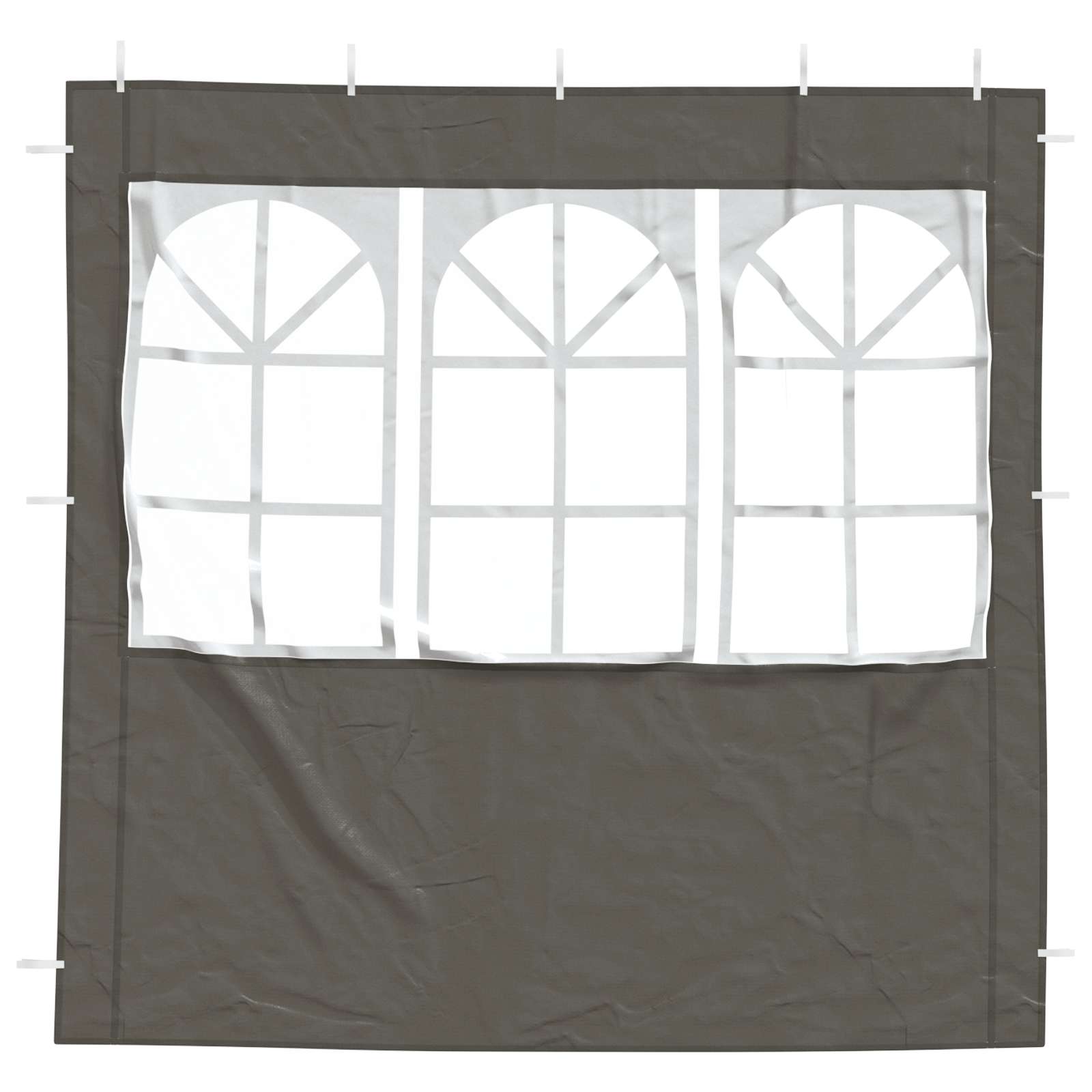 Partyzelt-Seitenteil 2 Stk. 200 x 195 cm Anthrazit PE und Stahl