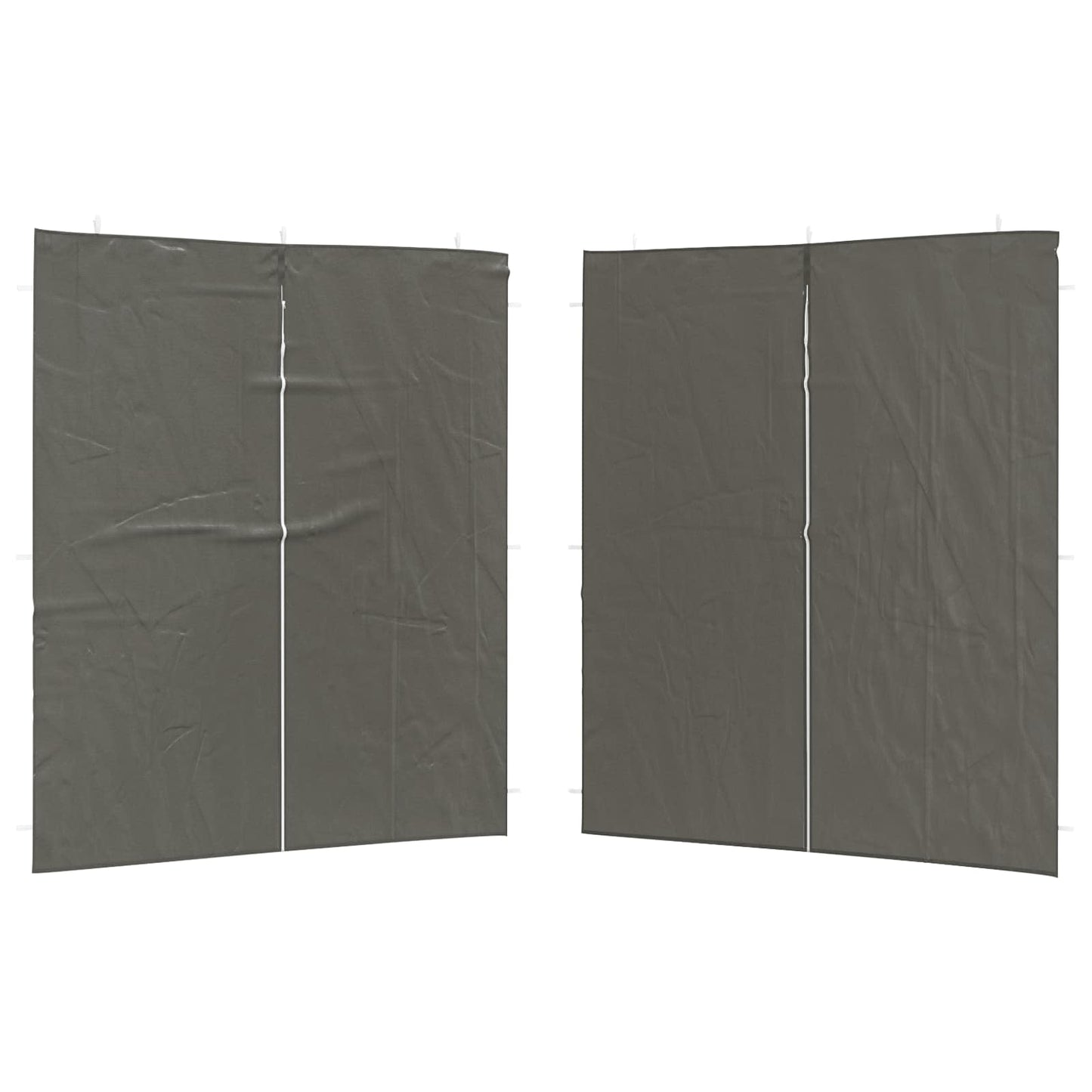 Partyzelt-Seitenteil 2 Stk. 200 x 195 cm Anthrazit PE und Stahl