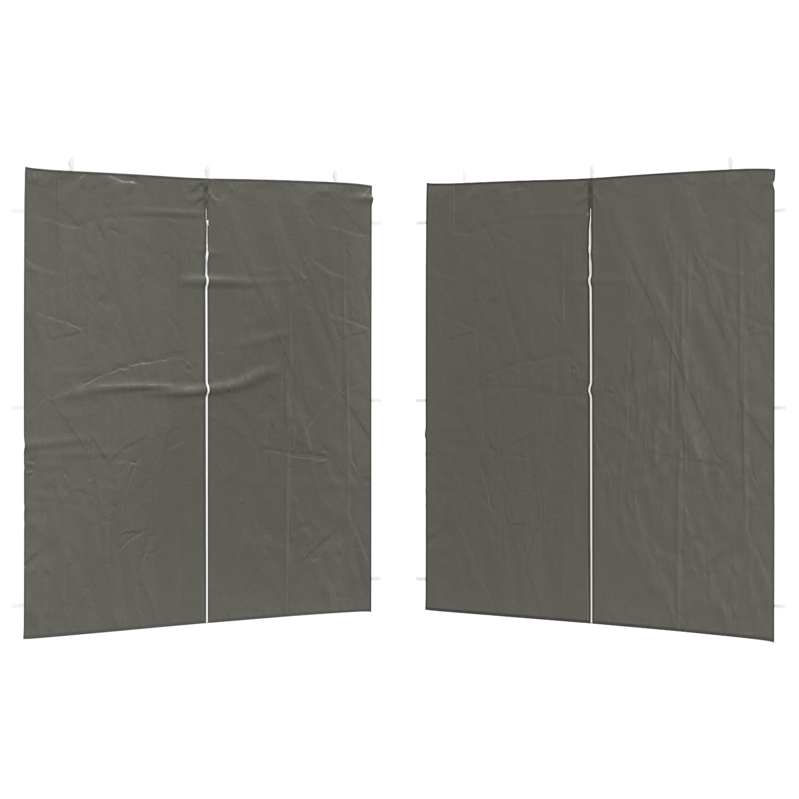 Partyzelt-Seitenteil 2 Stk. 200 x 195 cm Anthrazit PE und Stahl